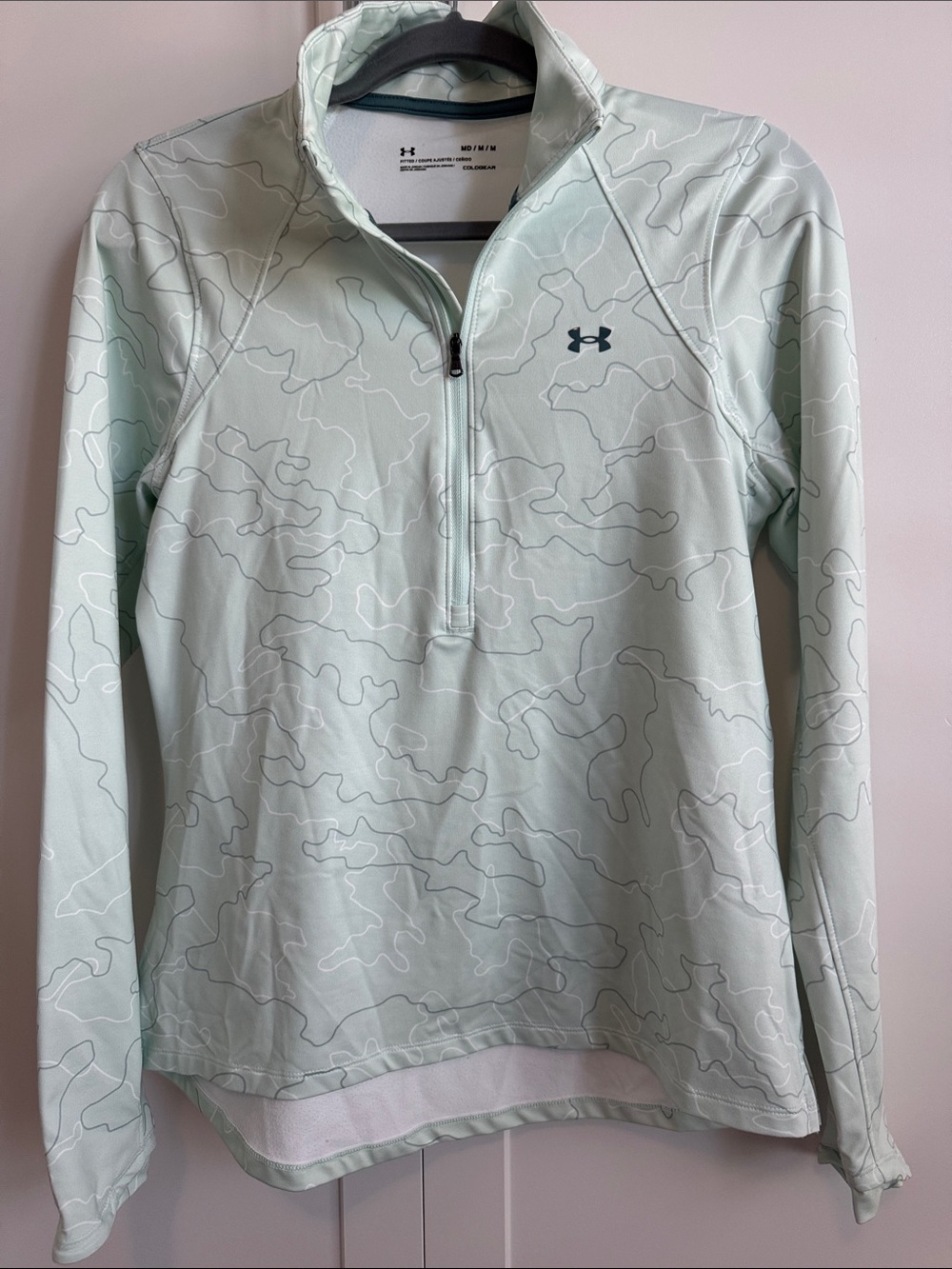 Under Armour Light Mint Camo 1/4 Zip Pullover
